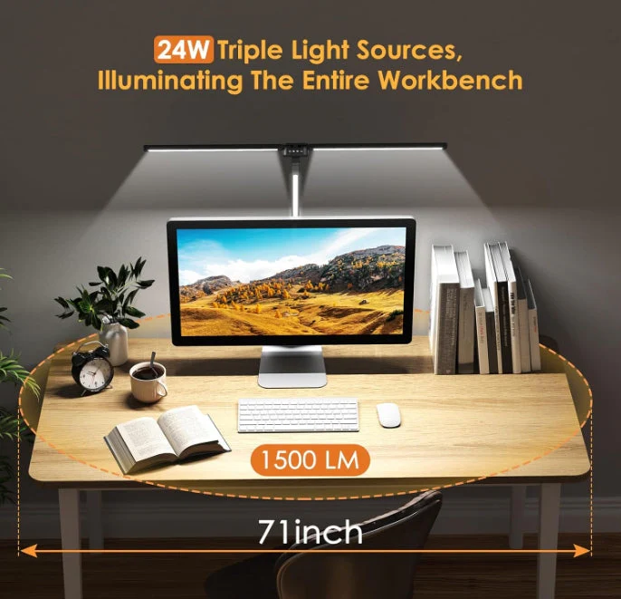 Table Lamp Dual Light 25 Lighting Eye-Caring Modes Table Lamp with Solid Base - Image 5