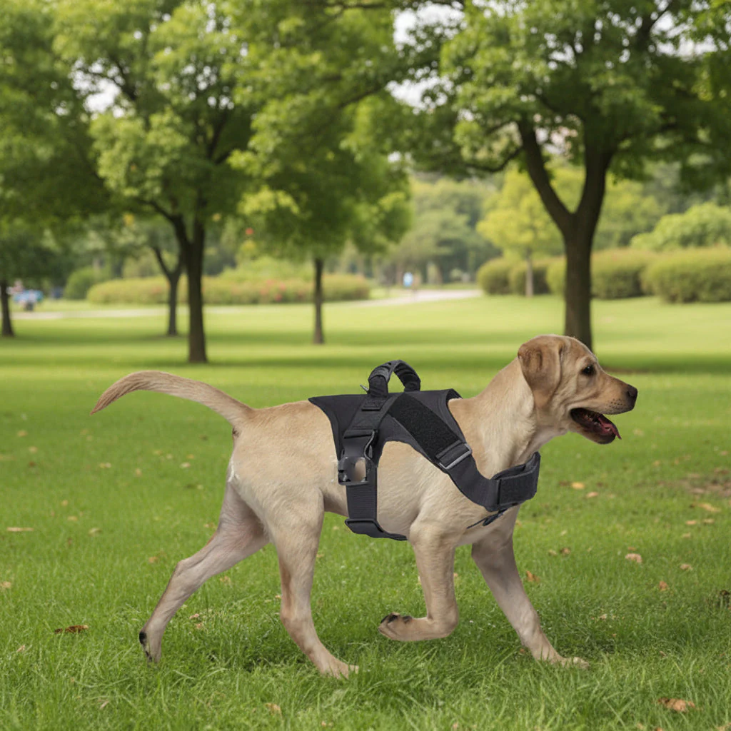 Tactical Dog Harness Training Walking Collar Vest Pet Adjustable Chest Strap