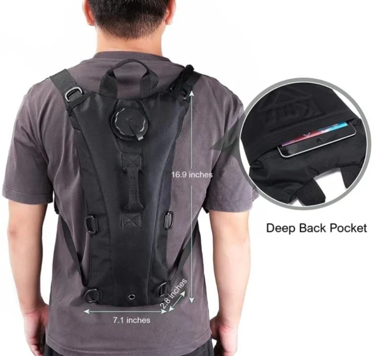 Tactical Lightweight Hydration Backpack with 3L Water Bladder - Image 3