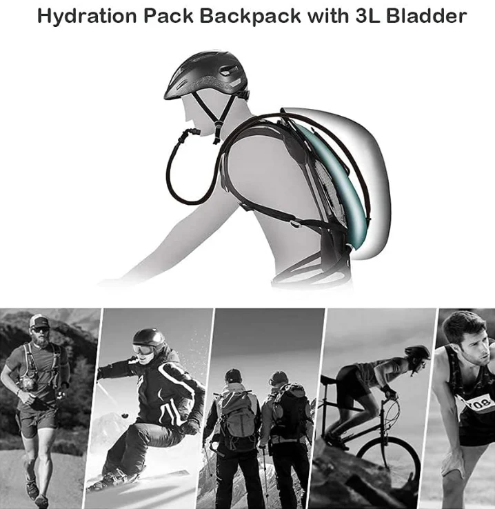 Tactical Lightweight Hydration Backpack with 3L Water Bladder - Image 8