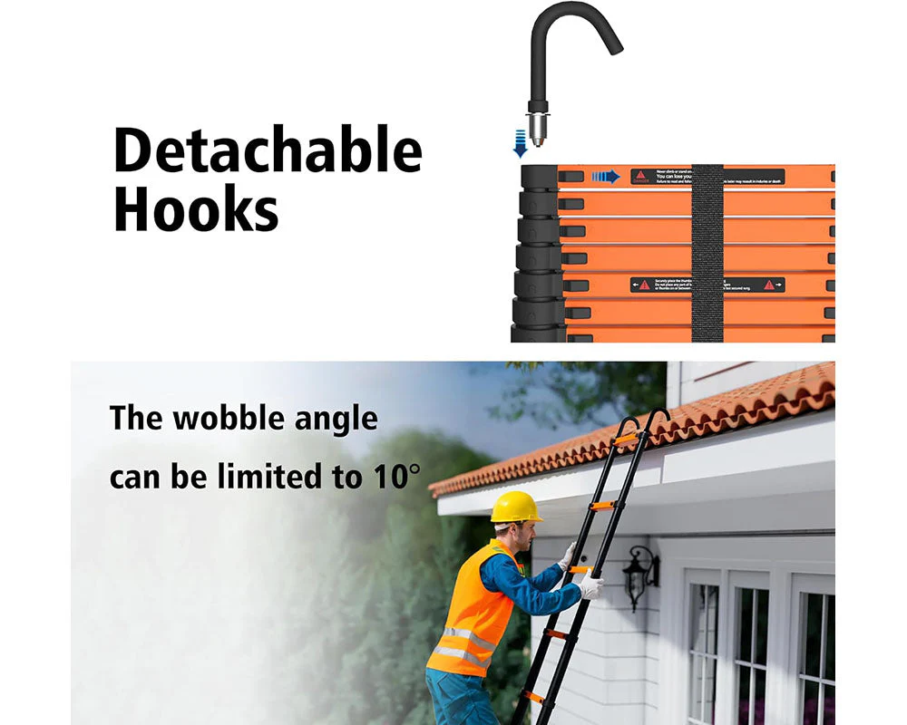 Telescopic Ladder 3.8m Aluminium Telescoping - Image 4