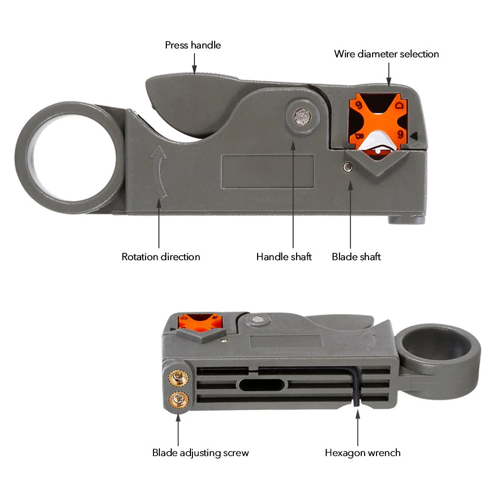 Tool Coax Rg59 Rg6 F Connector Fitting Crimper Cable Kit - Image 5