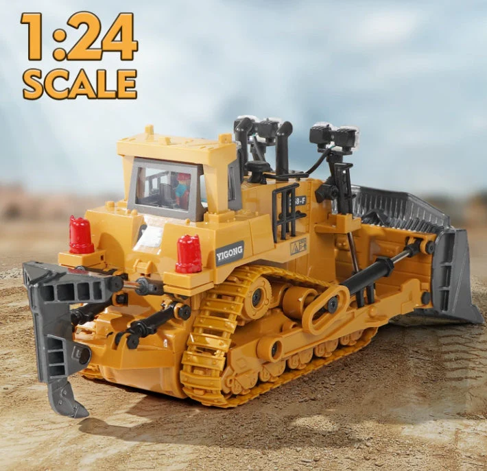 Toy Boys Construction Vehicle Toys Birthday Gifts Ideas With Light Sound Metal Shovel Ripper Dozer Front Loader Toy 9 Channel 2.4Ghz Gift - Image 6