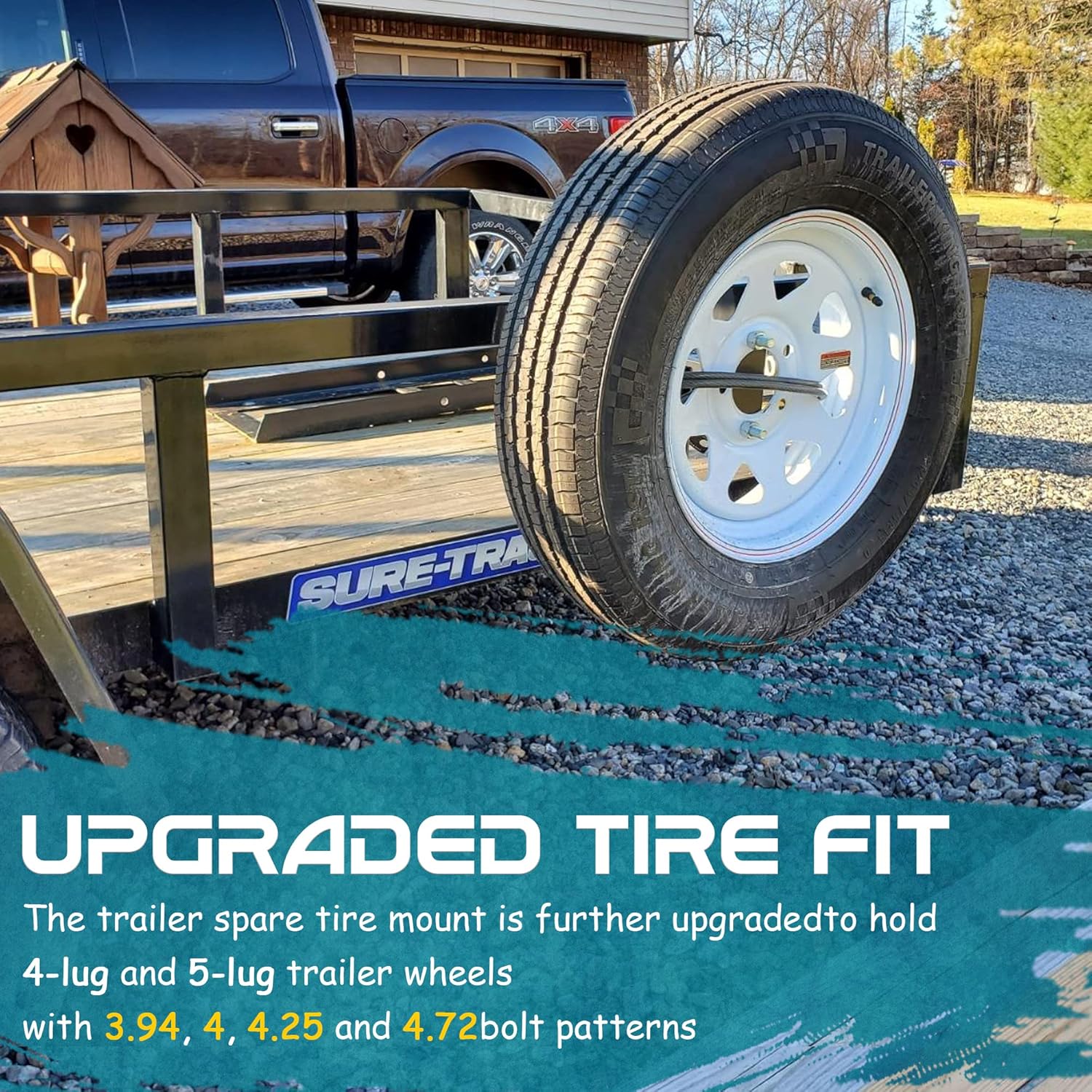 Trailer Wheel Bracket Spare Tire Carrier - Image 7