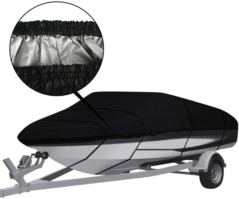 Boat Cover Heavy Duty – 600D Black Trailerable Boat Cover for 16–18ft V-Hull - Image 4