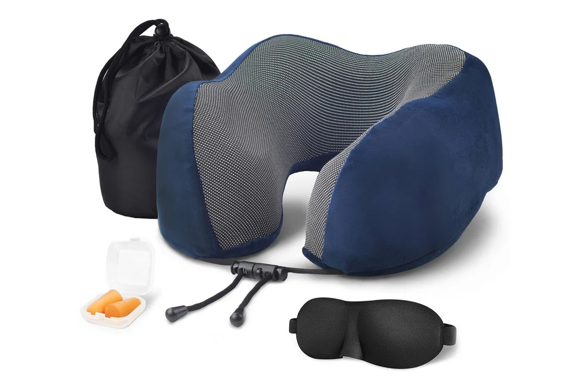 Travel Pillow Blue - Image 3