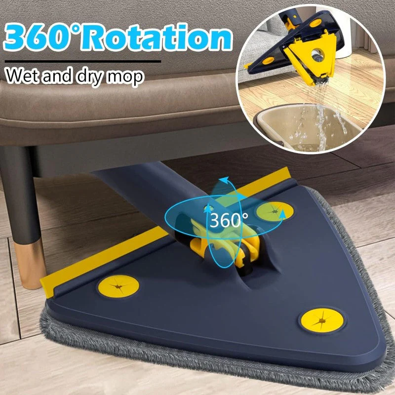 Cleaning Mop Rotatable Adjustable Triangle Floor Cleaning Mop - Image 4