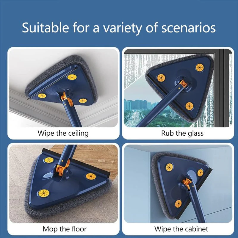 Cleaning Mop Rotatable Adjustable Triangle Floor Cleaning Mop - Image 5