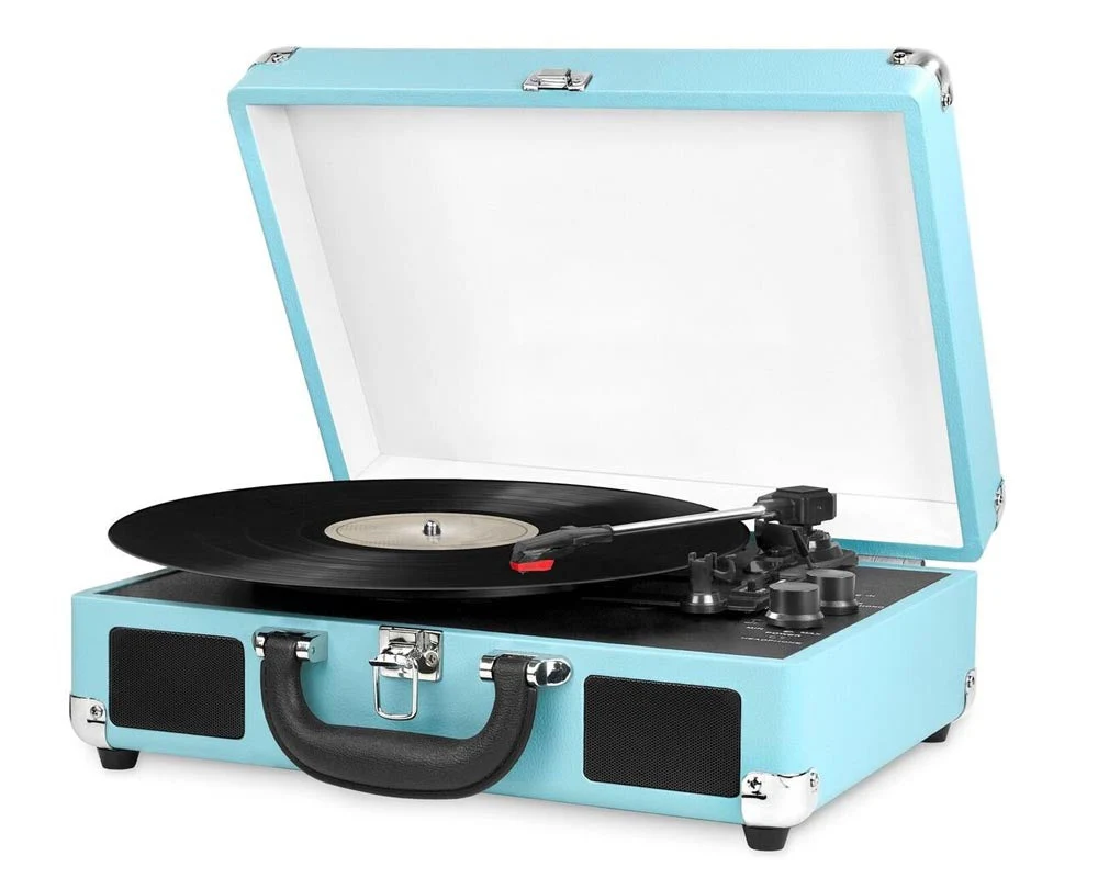 Turntable Record Player USB Briefcase Style with Bluetooth - Image 4