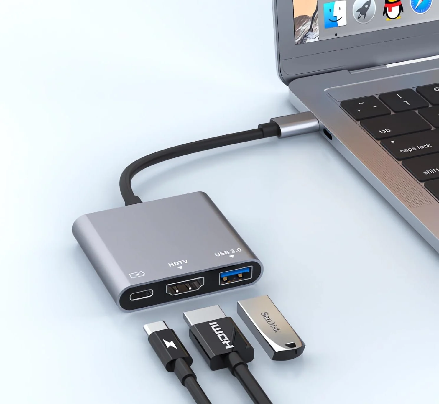Type C To USB 3.0 HDMI Female 4K Hub Adapter - Image 4