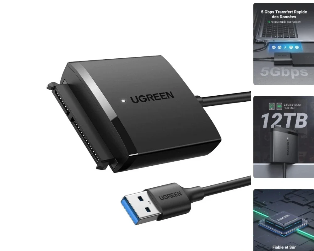 UGREEN USB 3.0 to SATA IDE Hard Drive Converter - Image 9