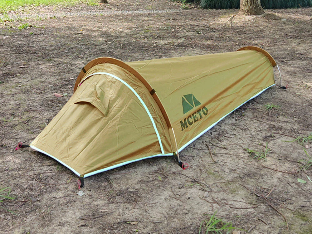 Ultralight 1 Person Waterproof Bivvy Tent - Earth brown - Image 2