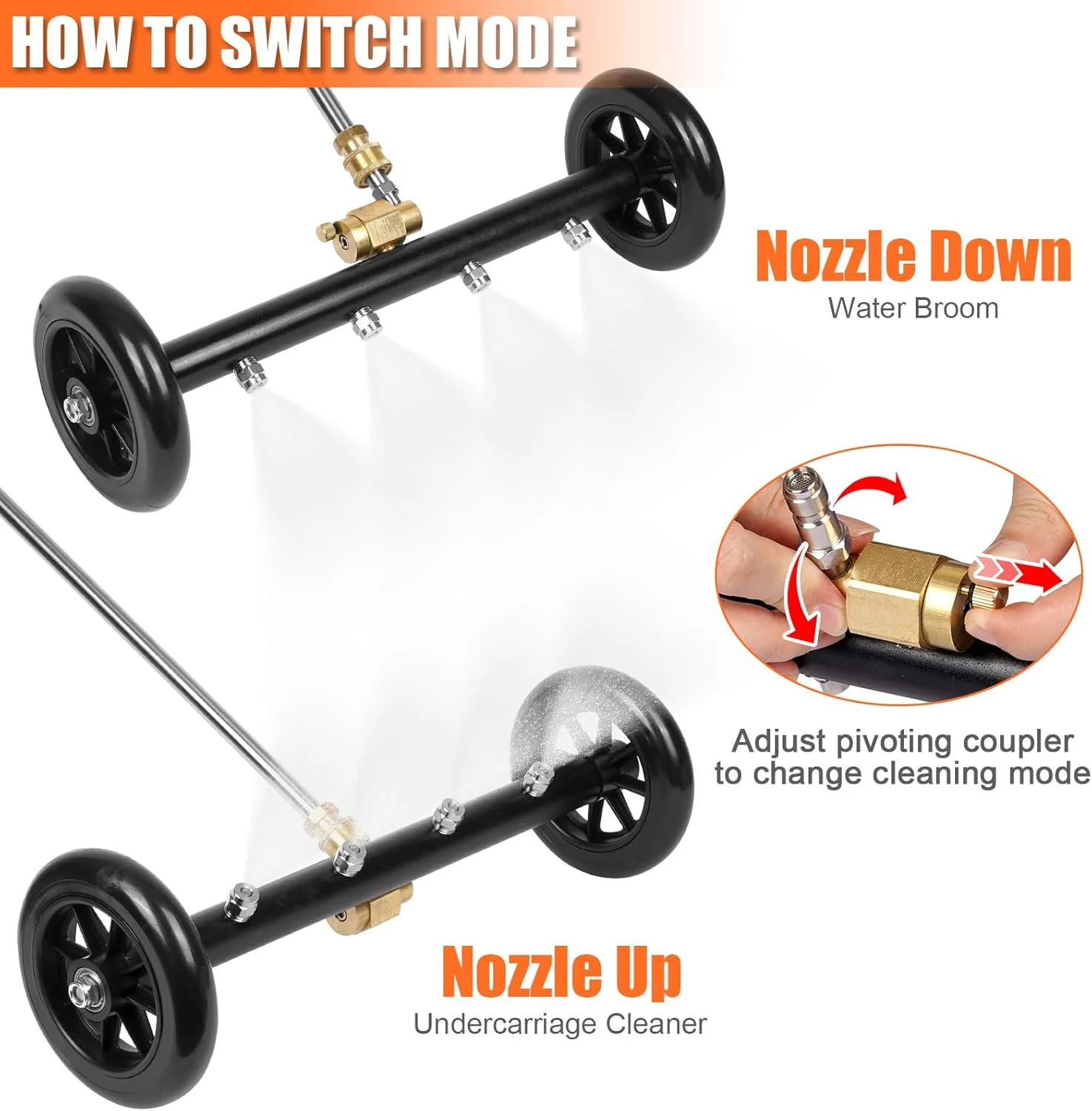 Undercarriage Pressure Washer Water Broom - Image 10