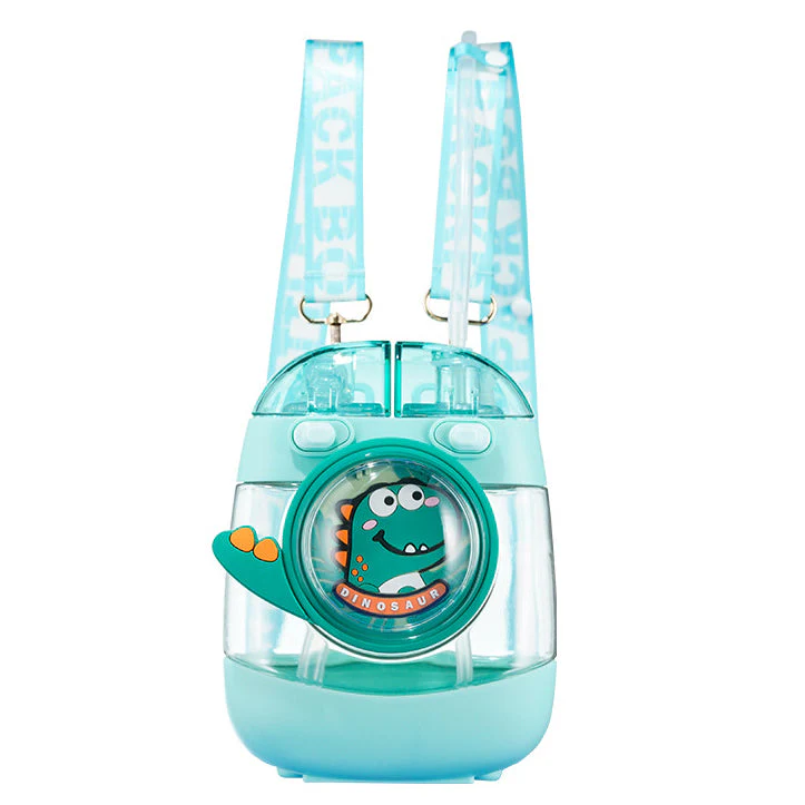 Unicorn & Dinosaur Kids Water Bottle with Dual Lids 1000ml - Image 2