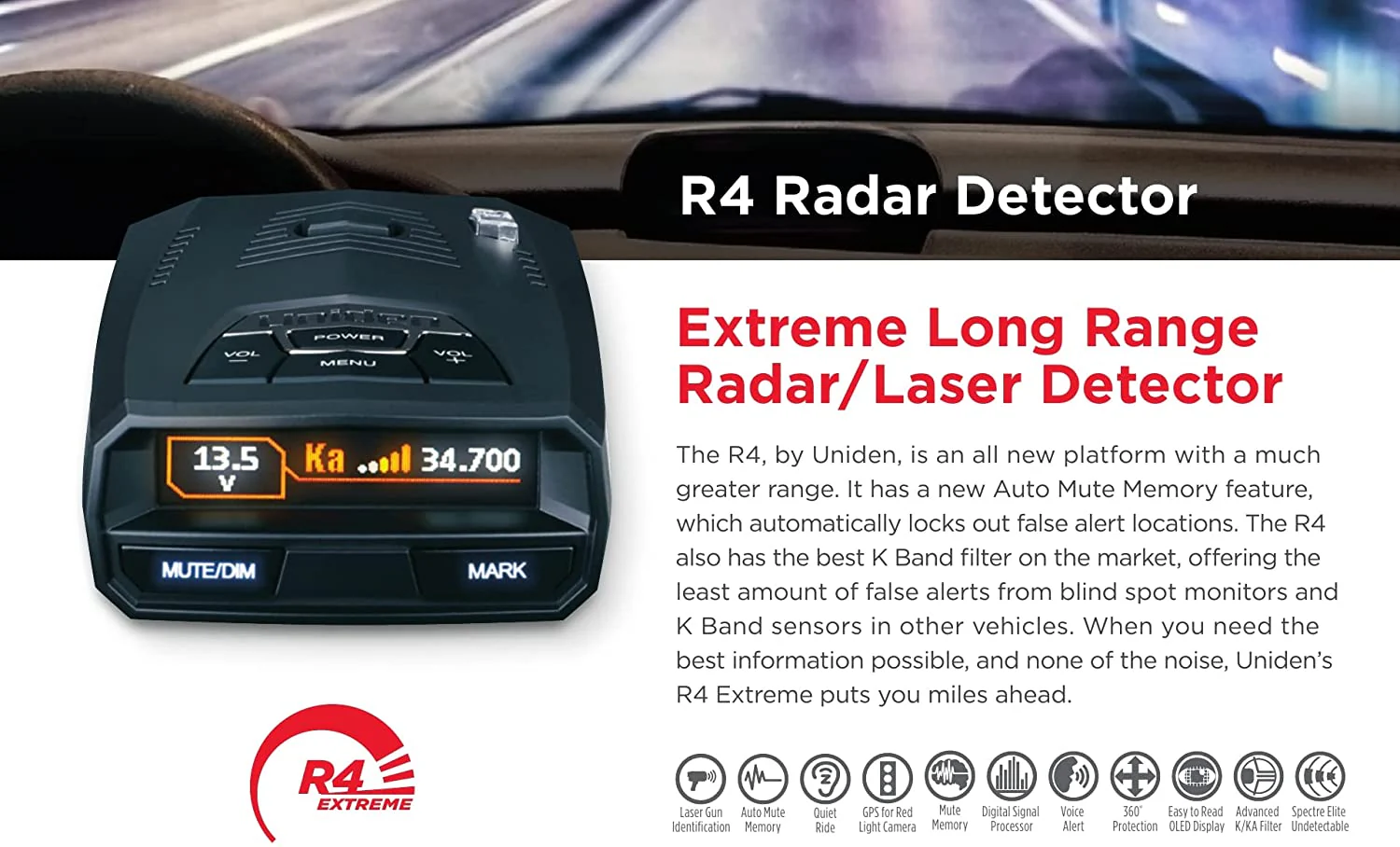 UNIDEN R4 Extreme Long-Range Laser/Radar - Image 4
