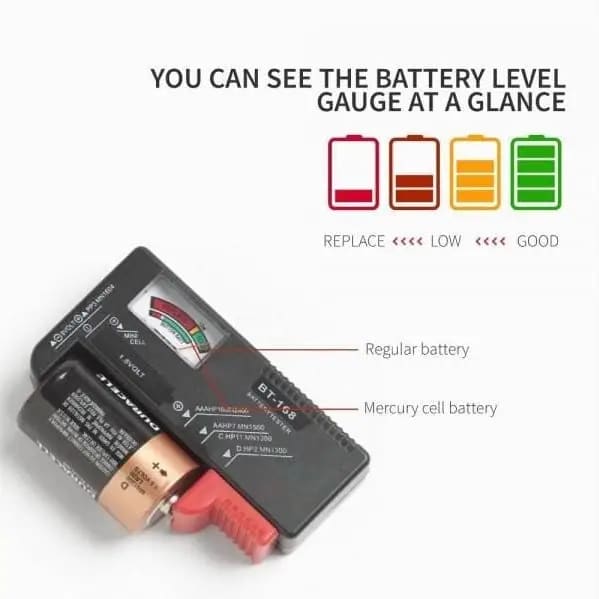 Universal Battery Tester For AA, 9V, Button Type Batteries - Image 3