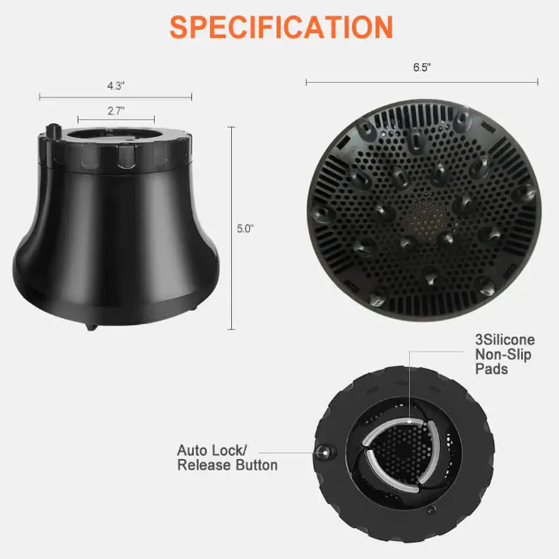 Universal Hair Diffuser Hair Dryer Diffuser Attachment for Curly and Wavy hair B - Image 2