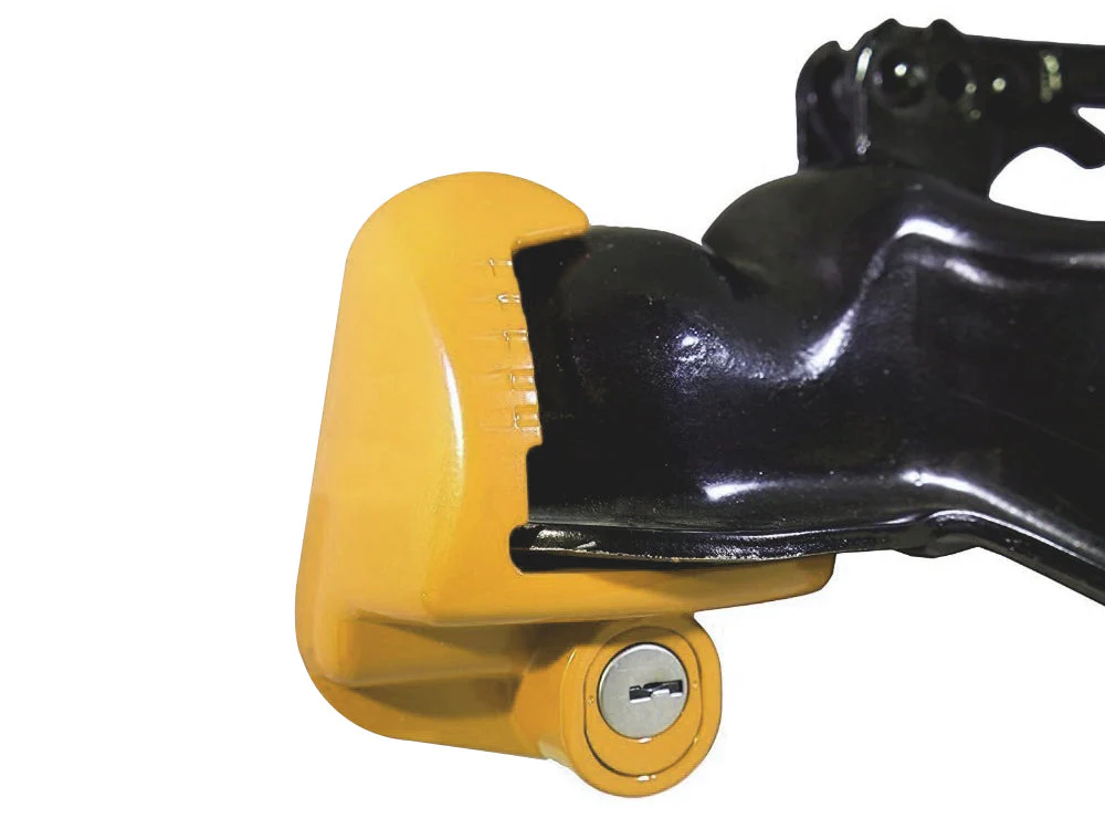 Universal Trailer Hitch Coupler Lock - Yellow - Image 2