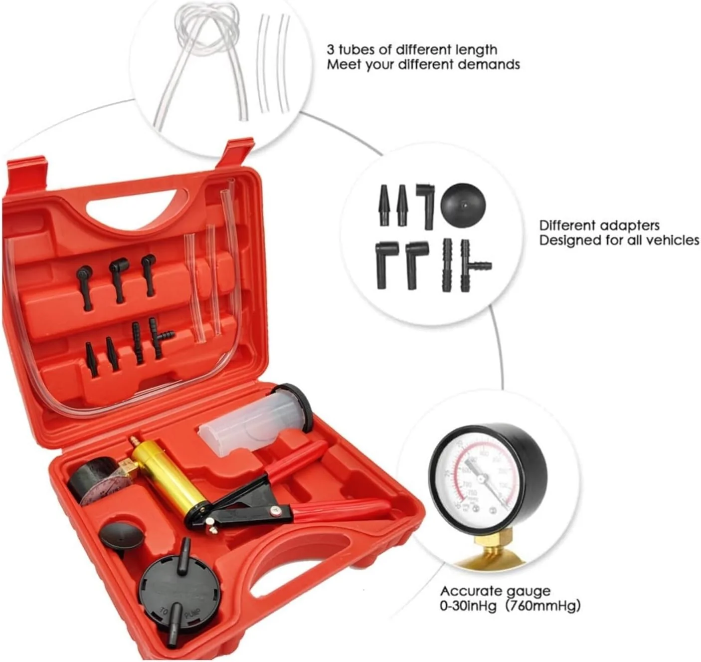 Universal Vacuum Pump Kit, Brake Bleeder Kit - Image 5
