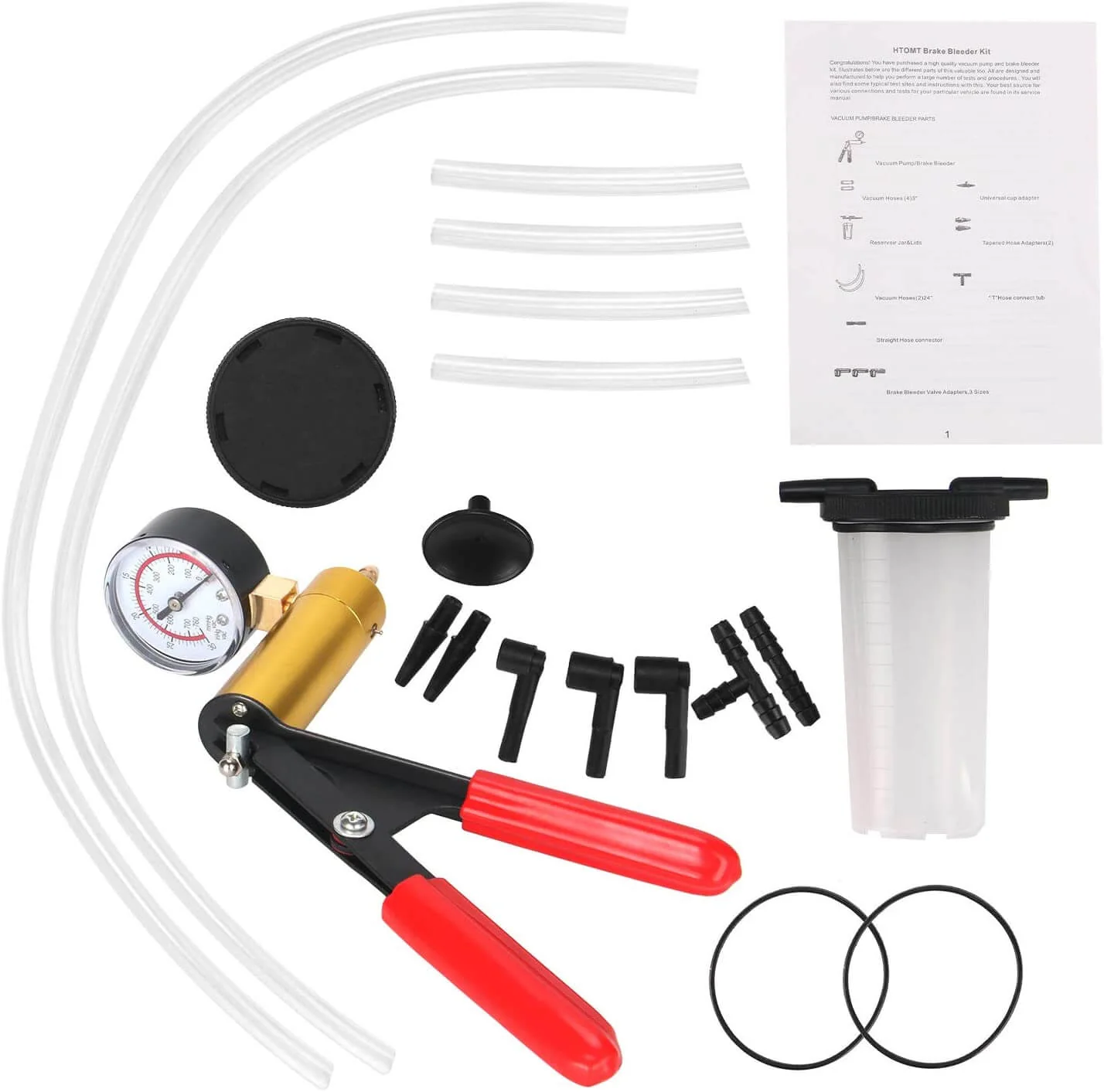 Universal Vacuum Pump Kit, Brake Bleeder Kit - Image 4