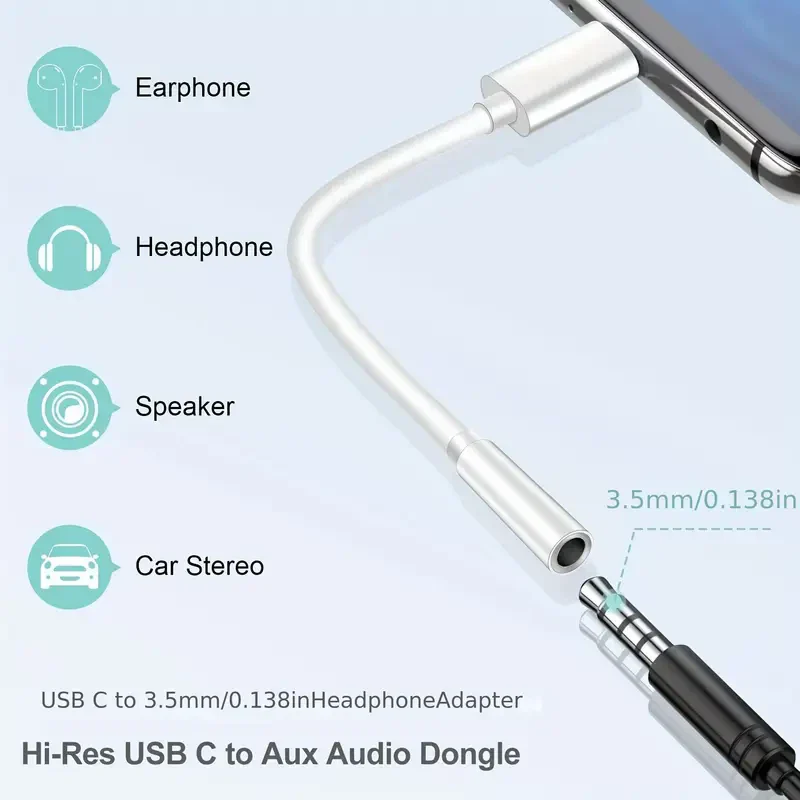 USB-C to Aux Adapter Headset Jack Adapter - Image 16