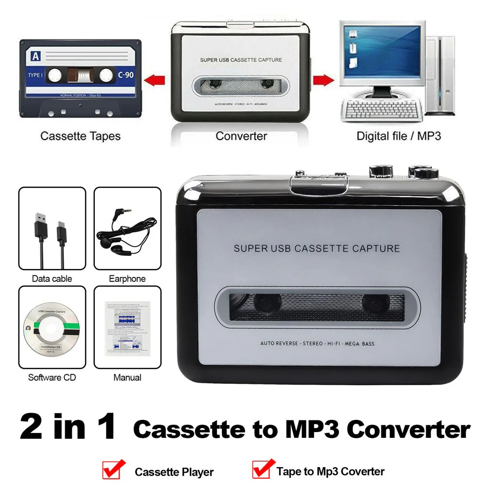USB Cassette Player and Tape to MP3 Converter - Image 4