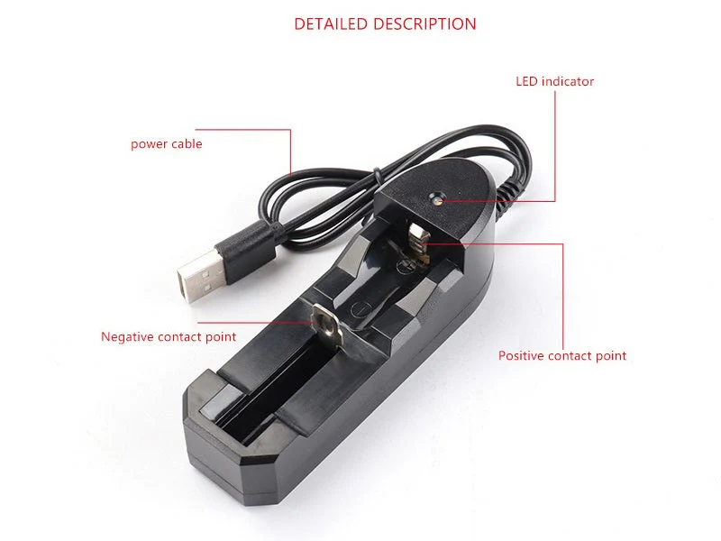 USB Charger for 18650 Rechargeable Battery - Image 2