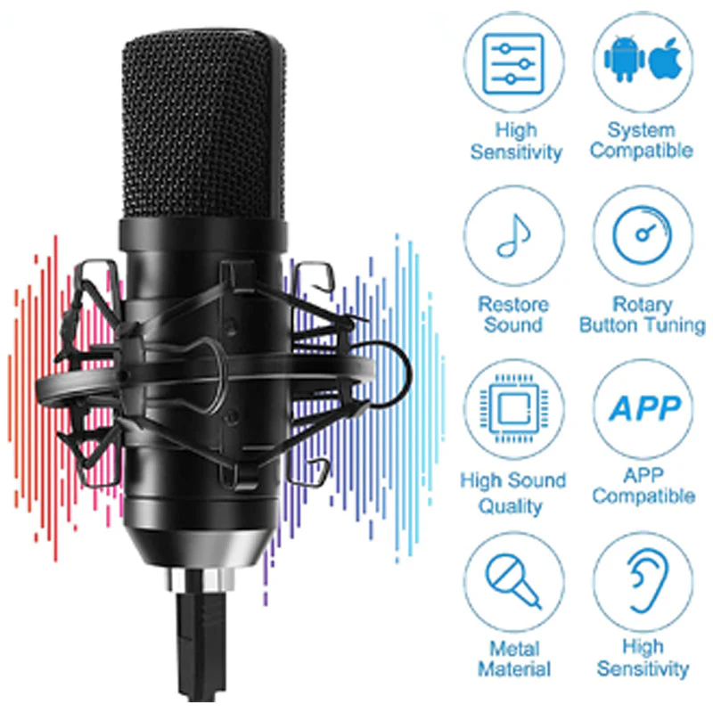 Usb Condenser Microphone Mic With Stand - Image 4
