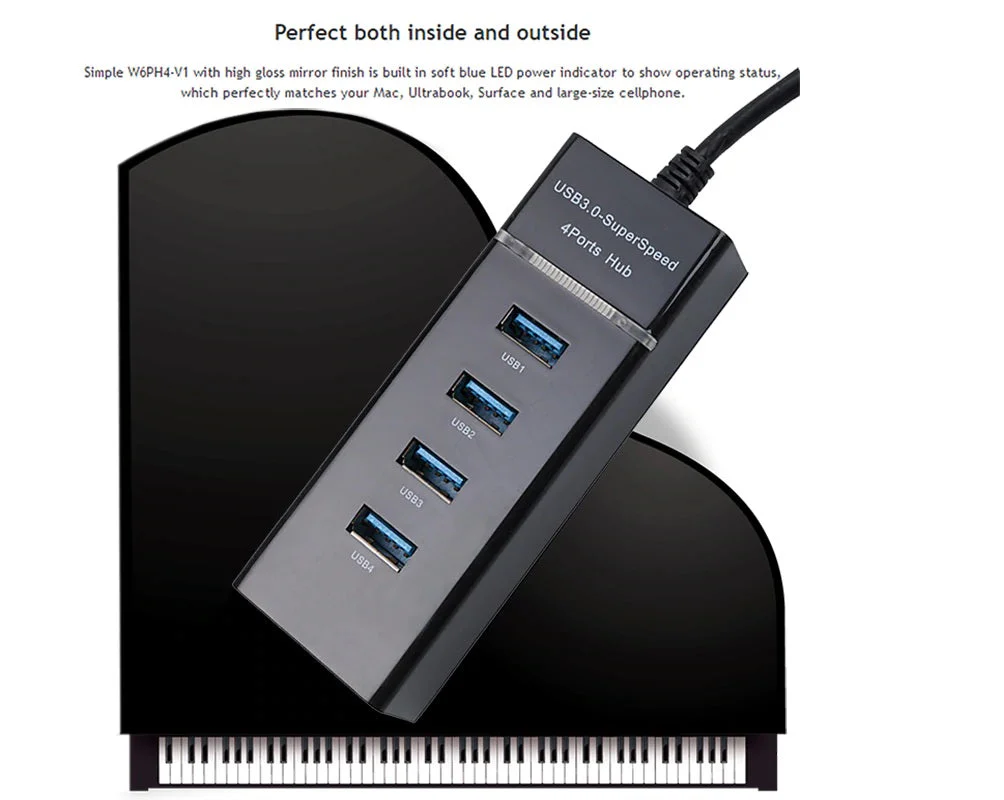 Usb Hub 4 Ports High-Speed Hubs Hi-Speed 4 Port Usb 3.0 - Image 2