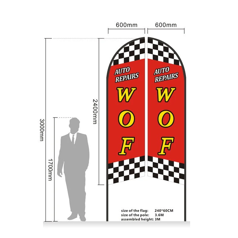 VAPESHOP - Pre-print Double Sided Feather Banner Flag Business Commersial 3M SET - Image 5