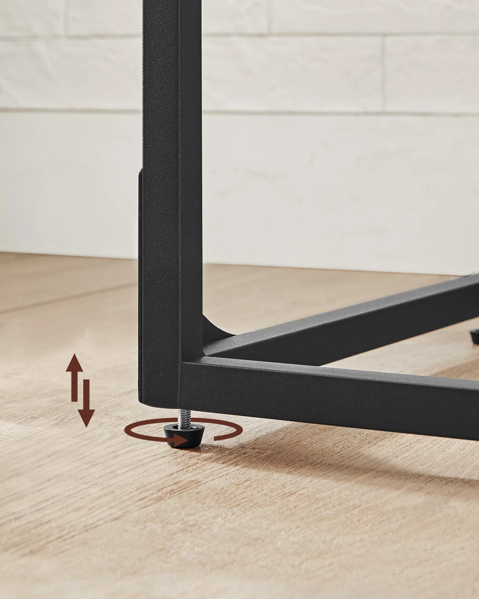 Vasagle C-Shaped End Table Bedside Laptop Table - Greige - Image 10