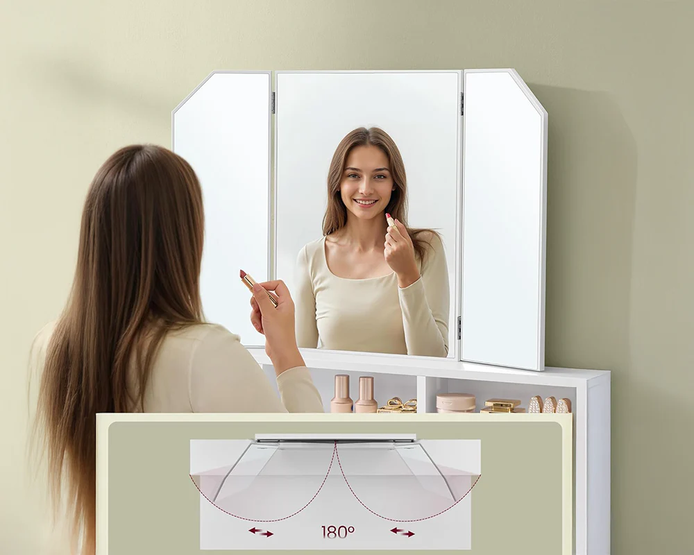 VASAGLE Dressing Table With Mirror - Image 3