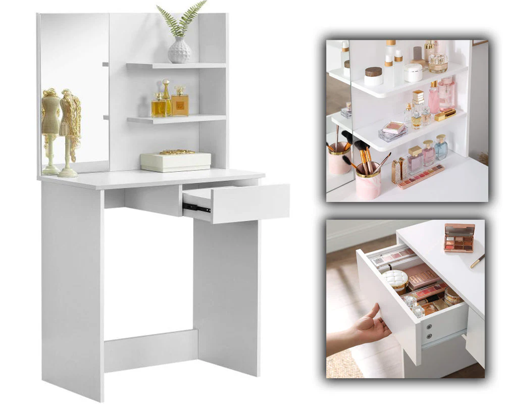 VASAGLE Dressing Table With Mirror - Image 2