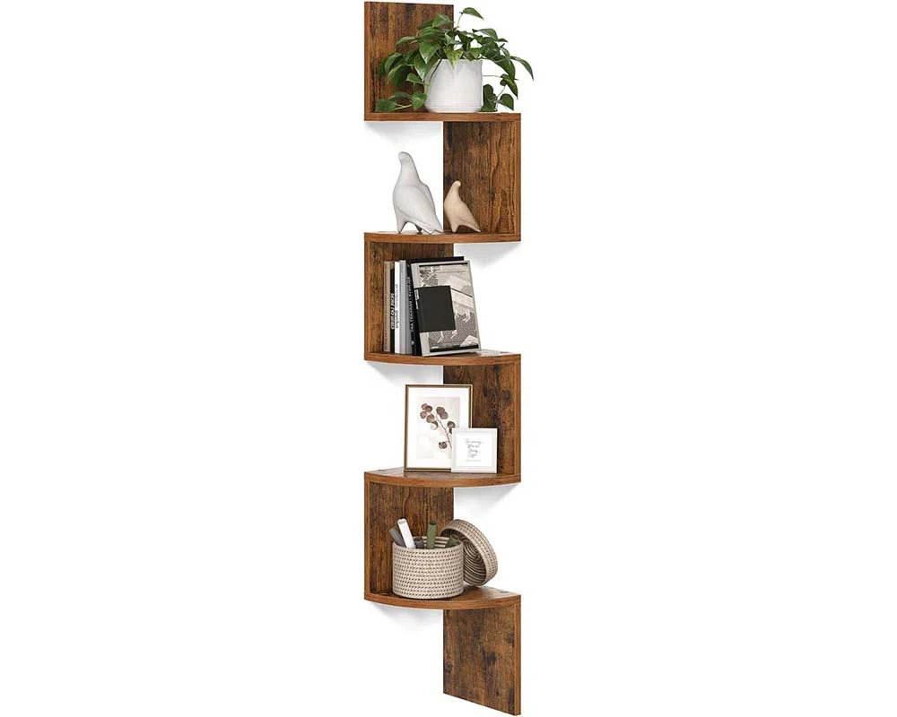 VASAGLE Floating Corner Shelf - 5-Tier - Image 8