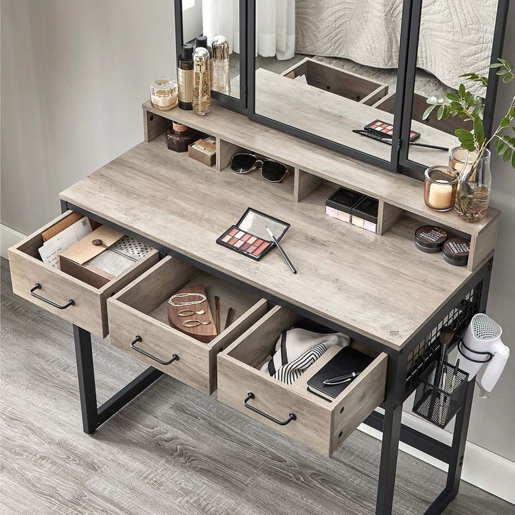 VASAGLE Makeup Vanity with Stool Dressing Table - Image 5