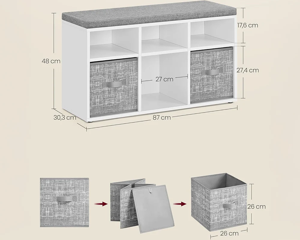 Vasagle Shoe Rack Bench - Image 4