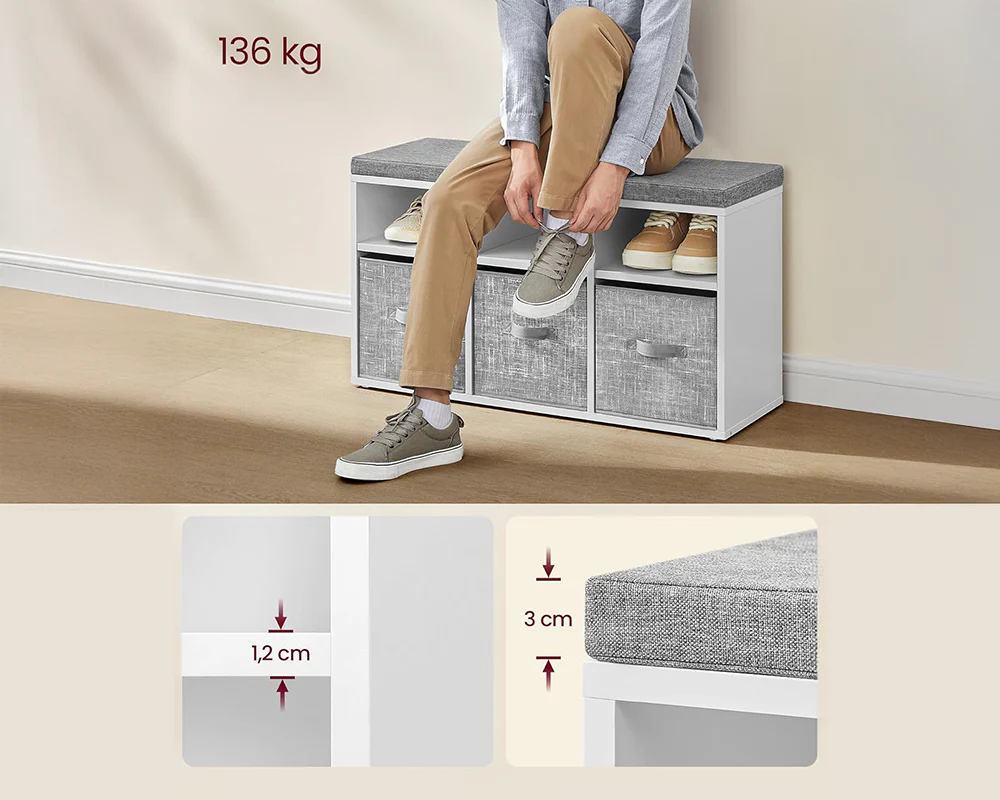 Vasagle Shoe Rack Bench - Image 7