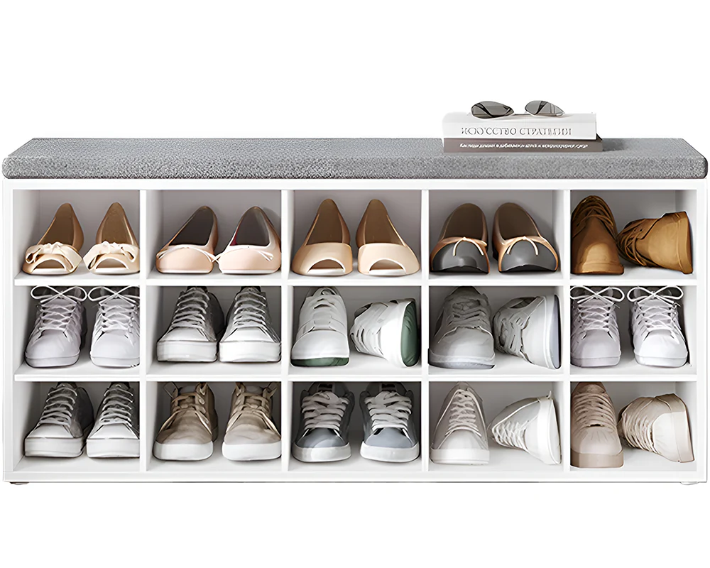VASAGLE Shoe Rack Bench Shoe Storage Bench Shoe Rack - Image 9
