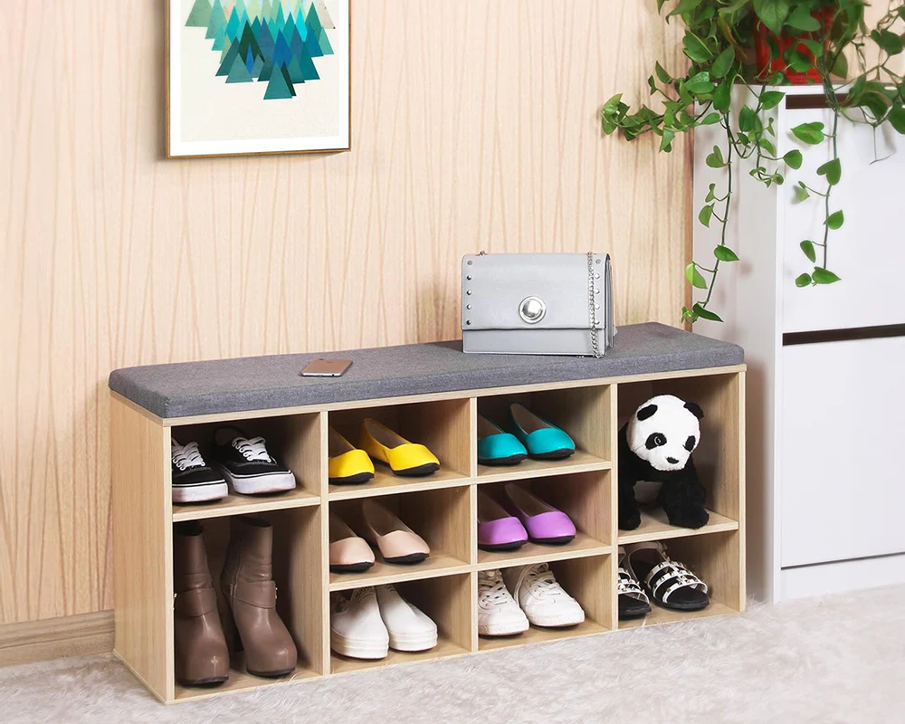 VASAGLE Shoe Rack Bench Shoe Storage Bench Shoe Rack - Image 2