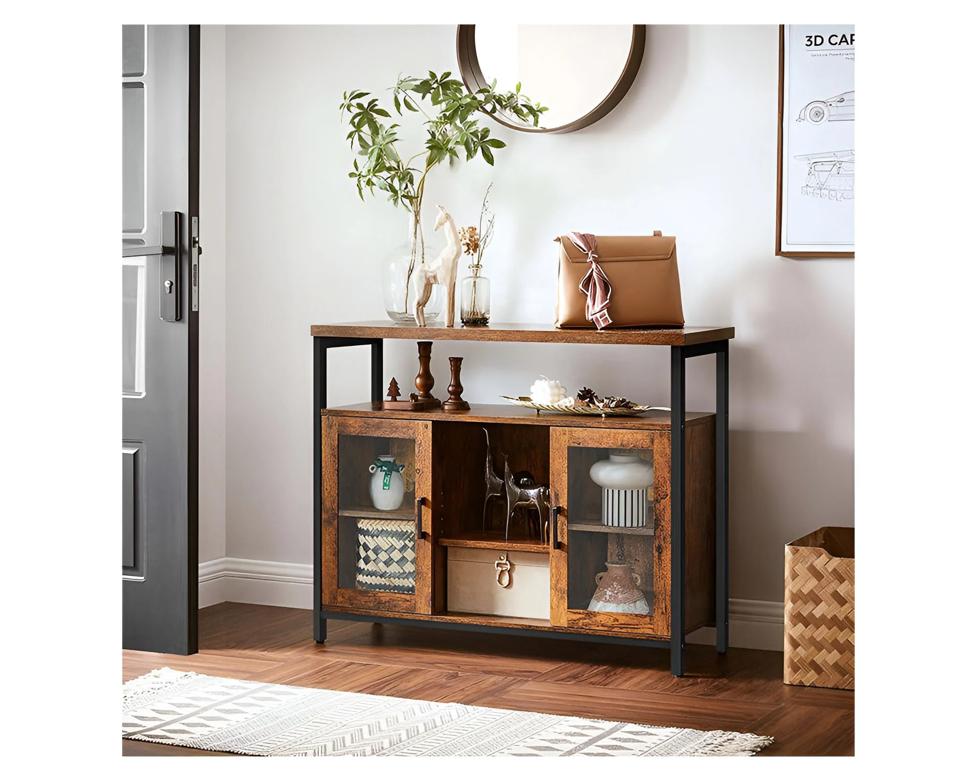 VASAGLE Buffet Cabinet Table - Image 2