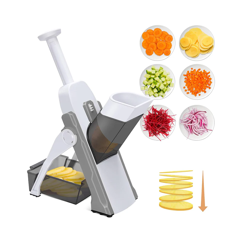 Vegetable Slicer Chopper Adjustable Vegetable Slicer Chopper with Container Base