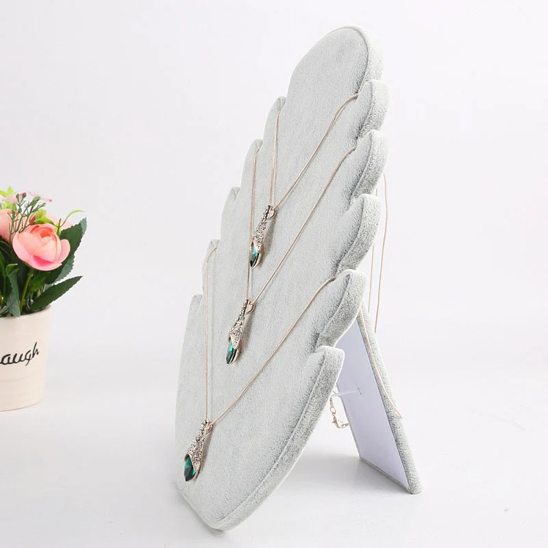 VELVET DISPLAY NECKLACE STAND - GREY - Image 2
