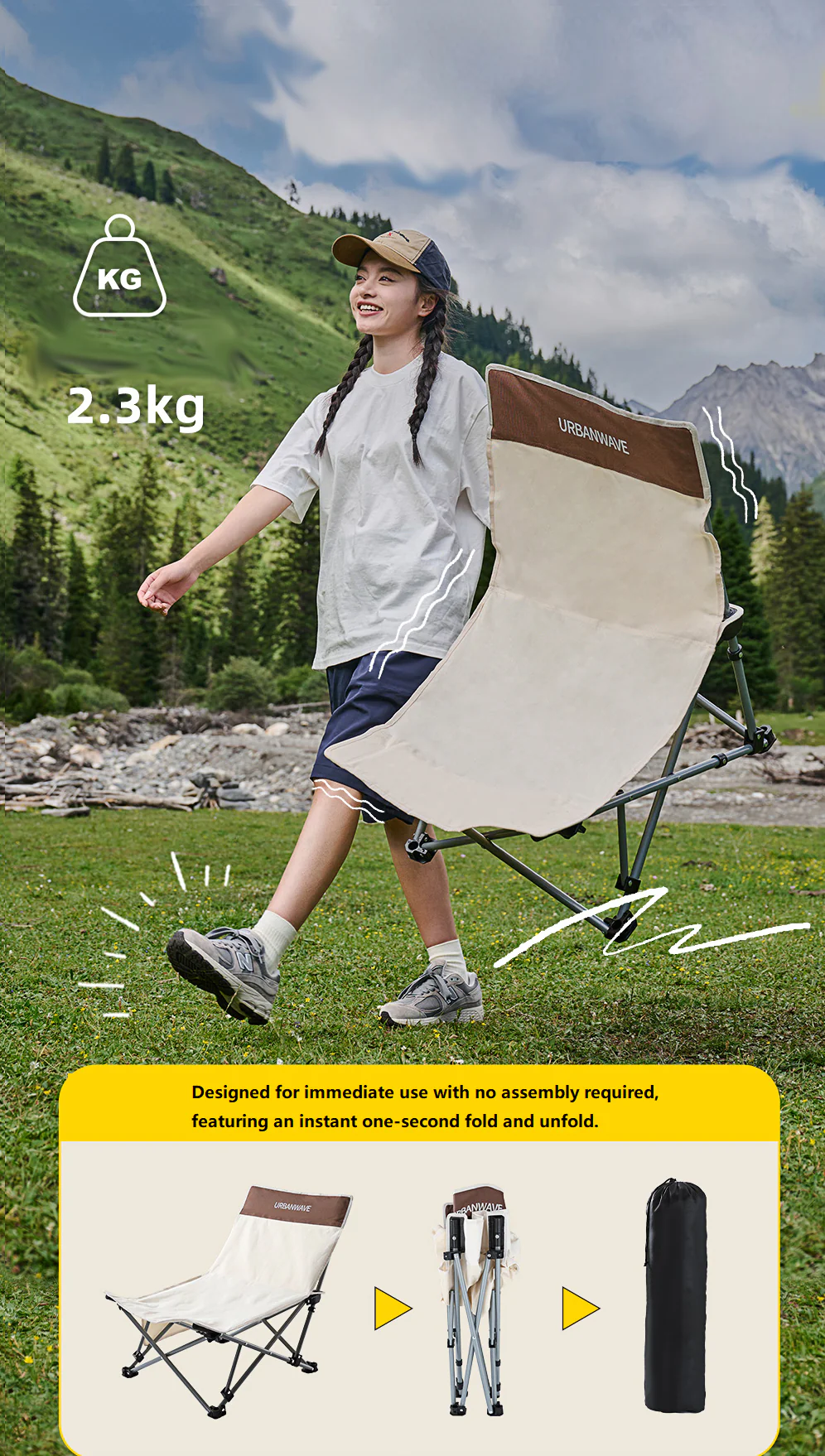Versatile Outdoor Folding Chair – Chair & Lounger - Image 7