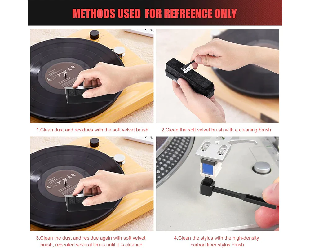 Vinyl Record Cleaning Brush Kit Record Cleaner Dust Remover - Image 6