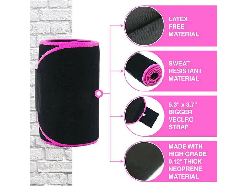 WAIST TRIMMER Women Men Fat Burner Belt Weight Loss Sweat Slim Wrap Body Shaper - Image 7