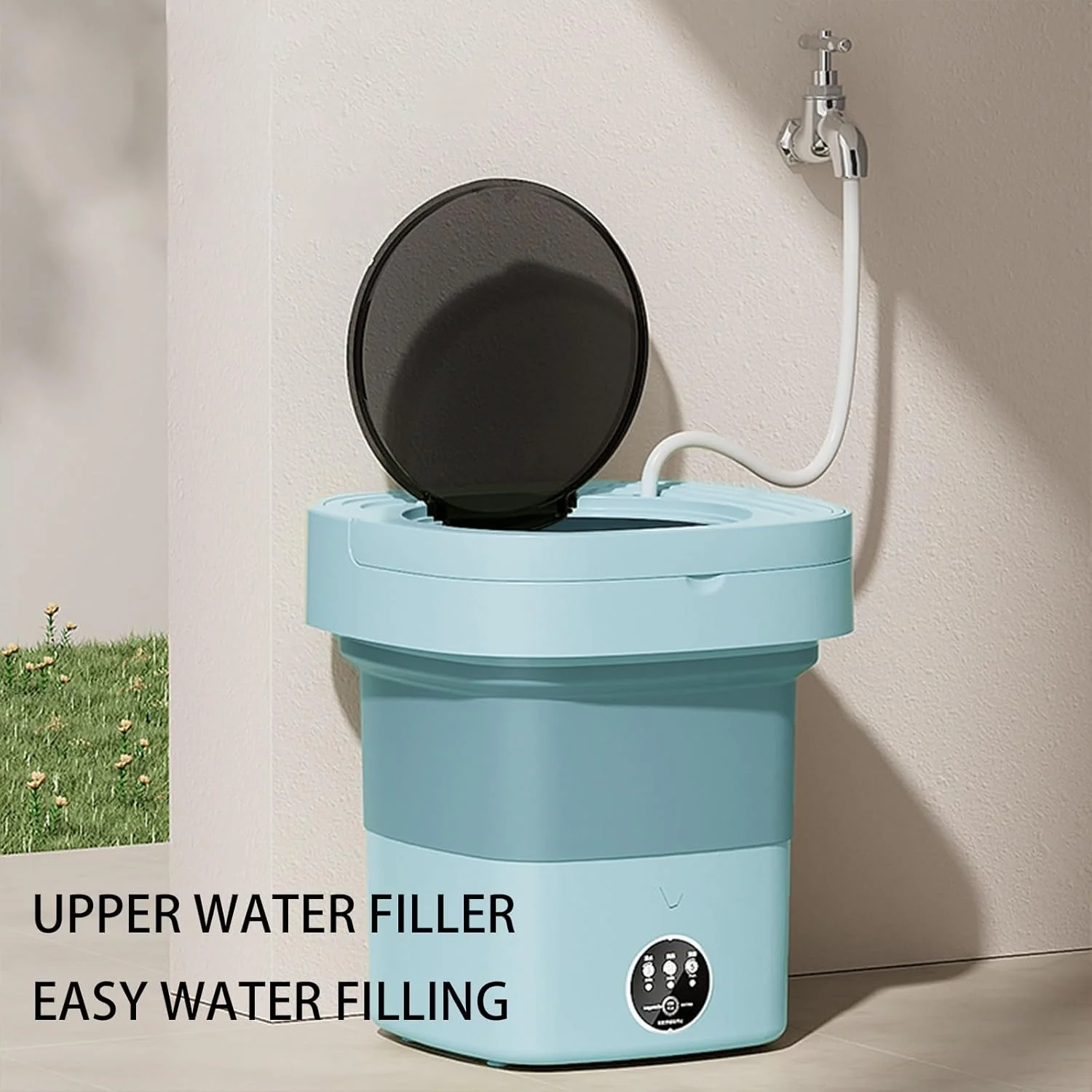 Washing Machine 8L Portable Foldable Collapsible Laundry Bucket - Image 8