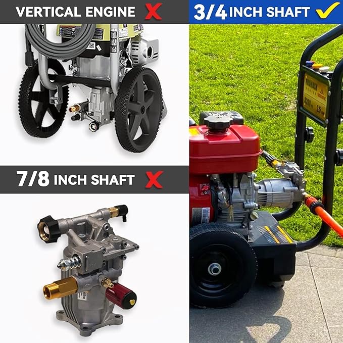 Water Blaster Pump Unit 19.05mm 3/4" Shaft 3000 PSI High Pressure Pump - Image 15