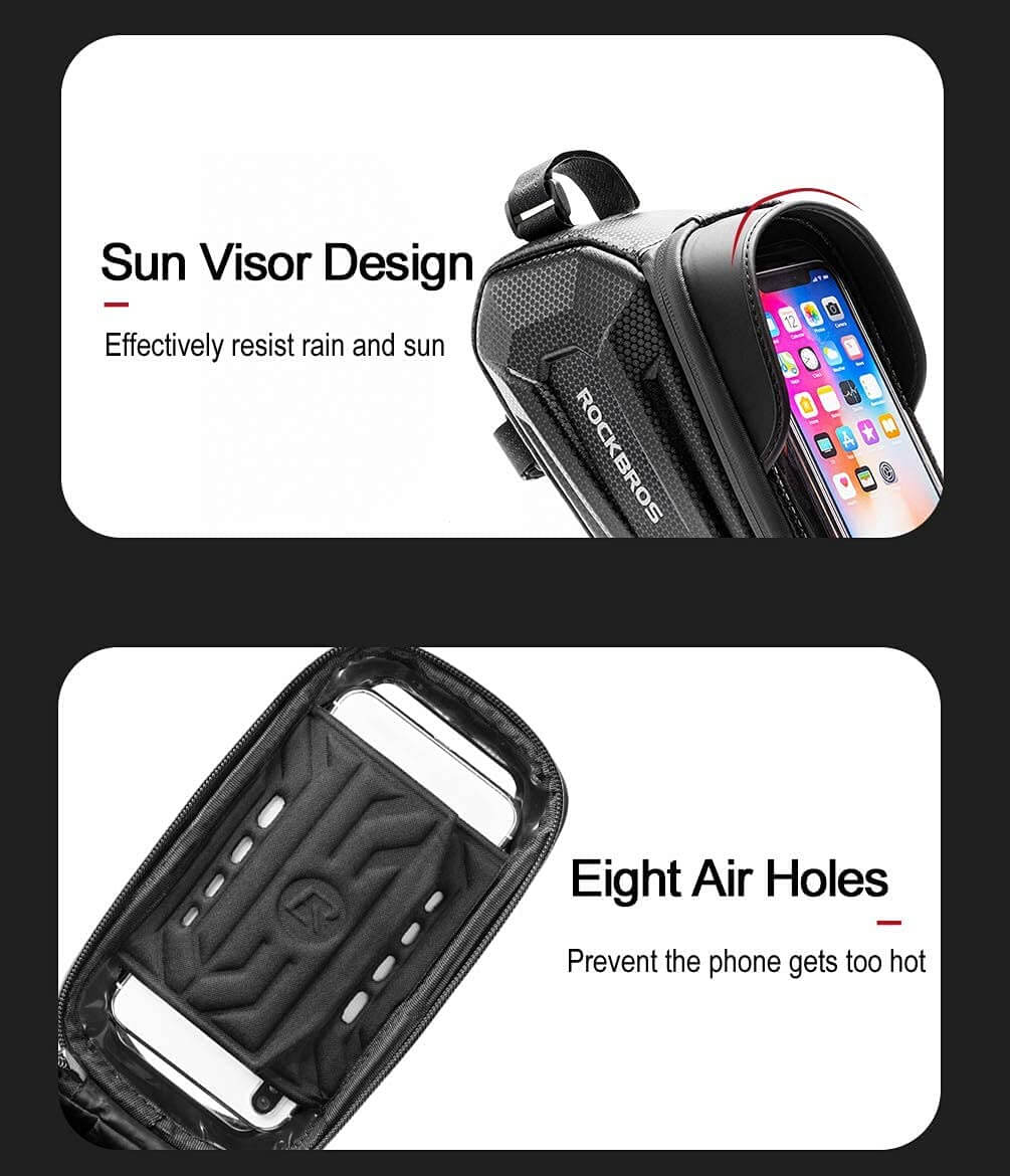Waterproof Cycling  Bicycle Front Bag 1.7L Top Tube Mount for 6.8" below phones - Image 5