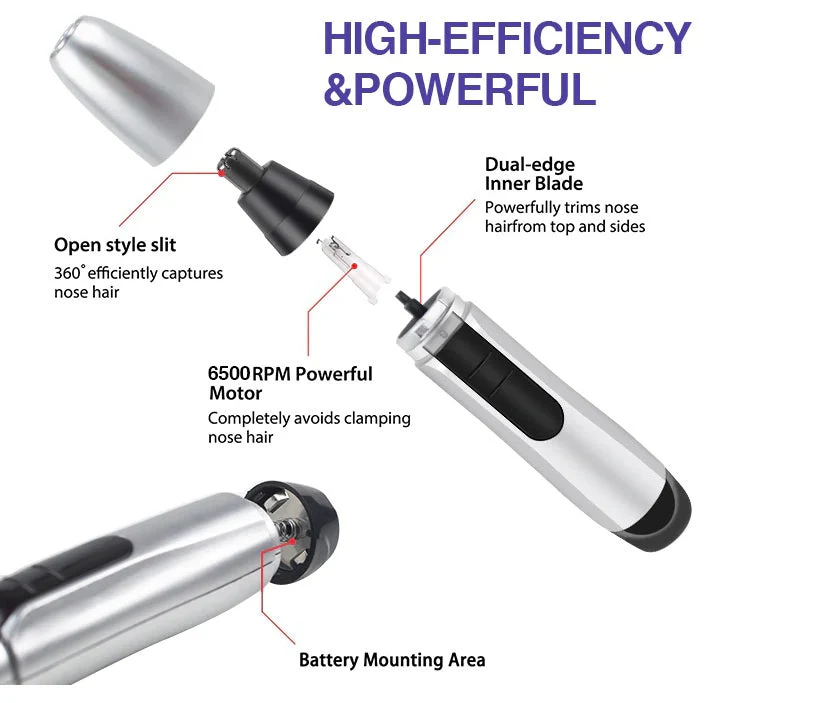 Waterproof Electric Nose and Ear Hair Trimmer - Image 5