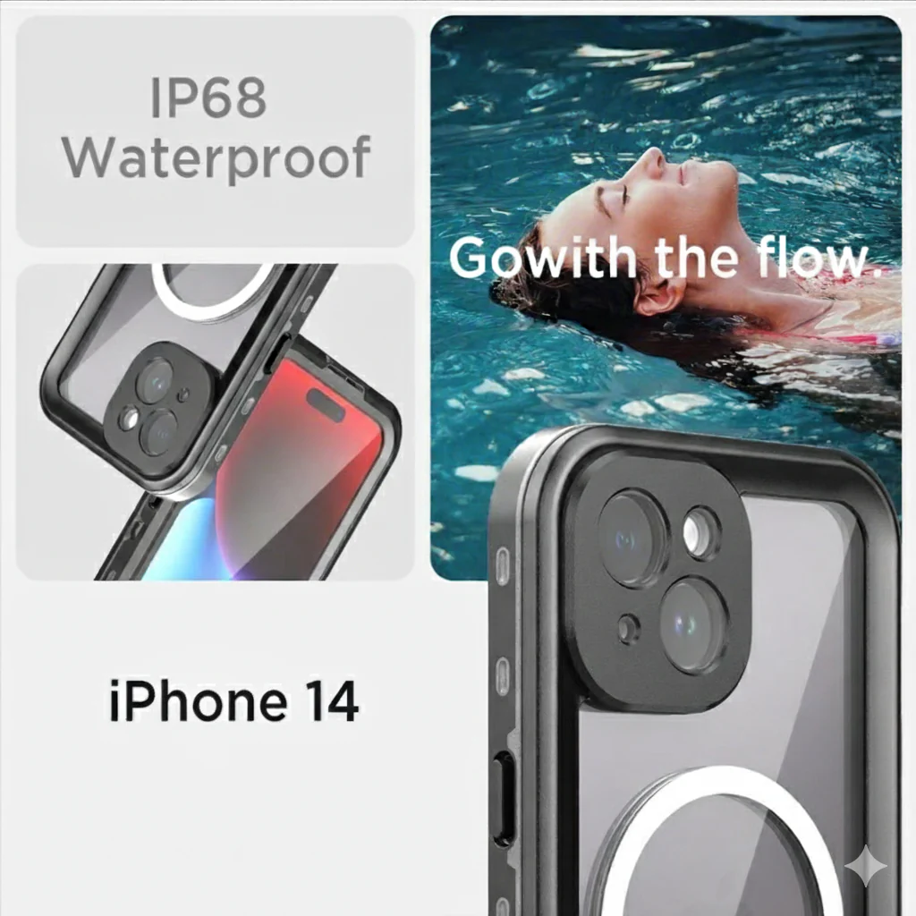 Waterproof Shockproof Case for iPhone 14 | Full Body Protective Cover - Image 3